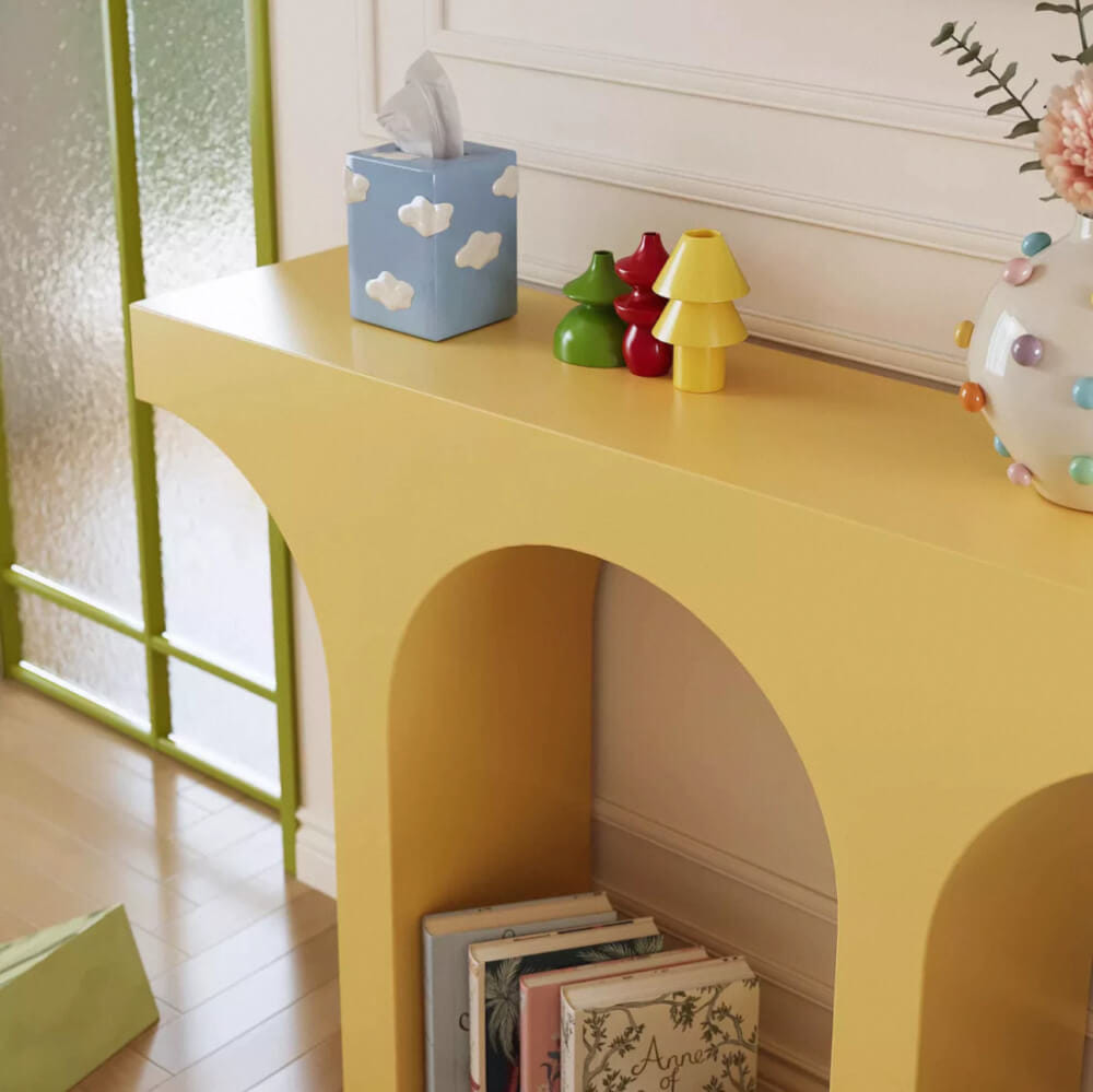 โต๊ะคอนโซล MY DOLLS HOUSE WELL สีเหลือง_3