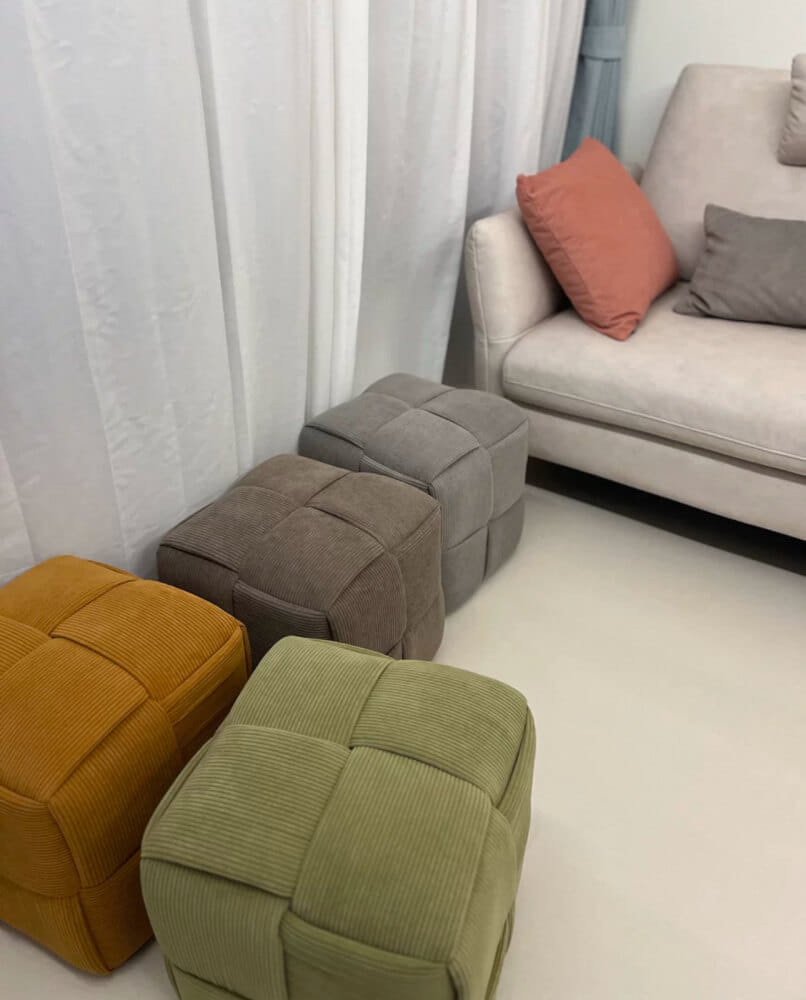 สตูลผ้าลูกฟูก MY DOLLS HOUSE COZY CUBE 38 ซม. สีน้ำตาล_4