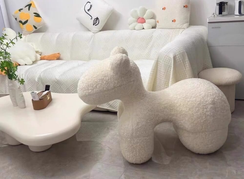 สตูล MY DOLLS HOUSE PONY FURRY 80 ซม. สีขาว_4