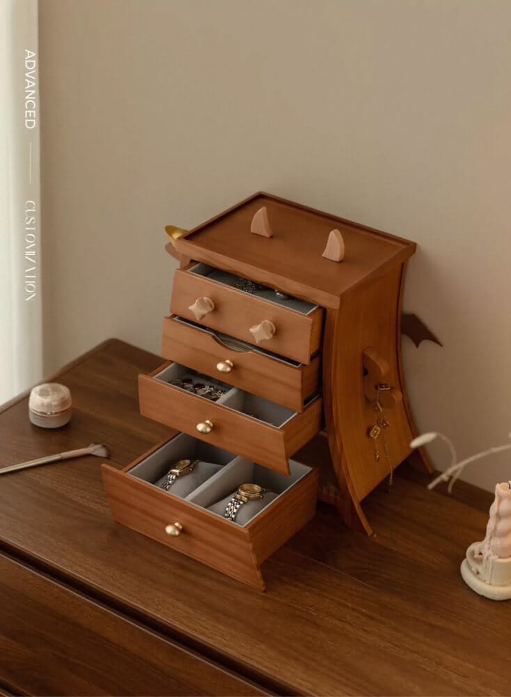 กล่องเก็บเครื่องประดับ MY DOLLS HOUSE NOMI 30 ซม. สีน้ำตาล_6