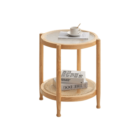 โต๊ะข้าง MY DOLLS HOUSE HOMU RATTAN 60 ซม. สีน้ำตาลอ่อน_0