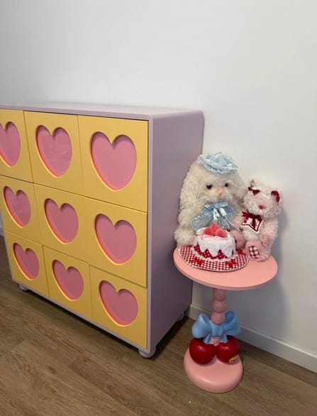 ตู้เก็บของ 9 ลิ้นชัก MY DOLLS HOUSE SWEETHEART 90 CM. สีม่วง-เหลือง_2