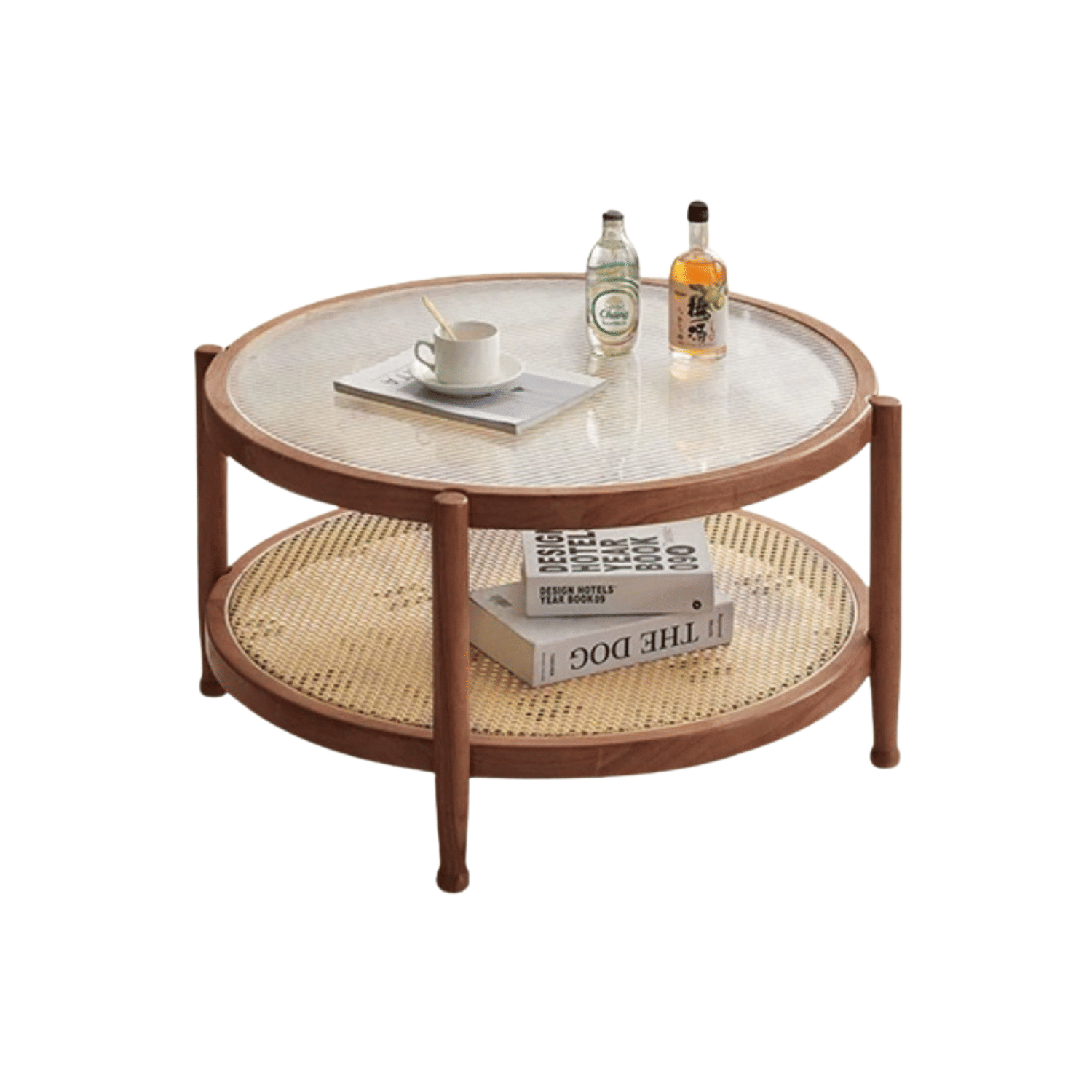 โต๊ะกาแฟ MY DOLLS HOUSE HOMU RATTAN 45 ซม. สีน้ำตาลเข้ม