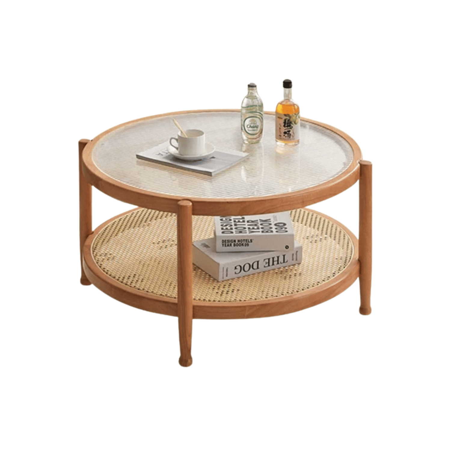 โต๊ะกาแฟ MY DOLLS HOUSE HOMU RATTAN 45 ซม. สีน้ำตาลวอลนัท_0