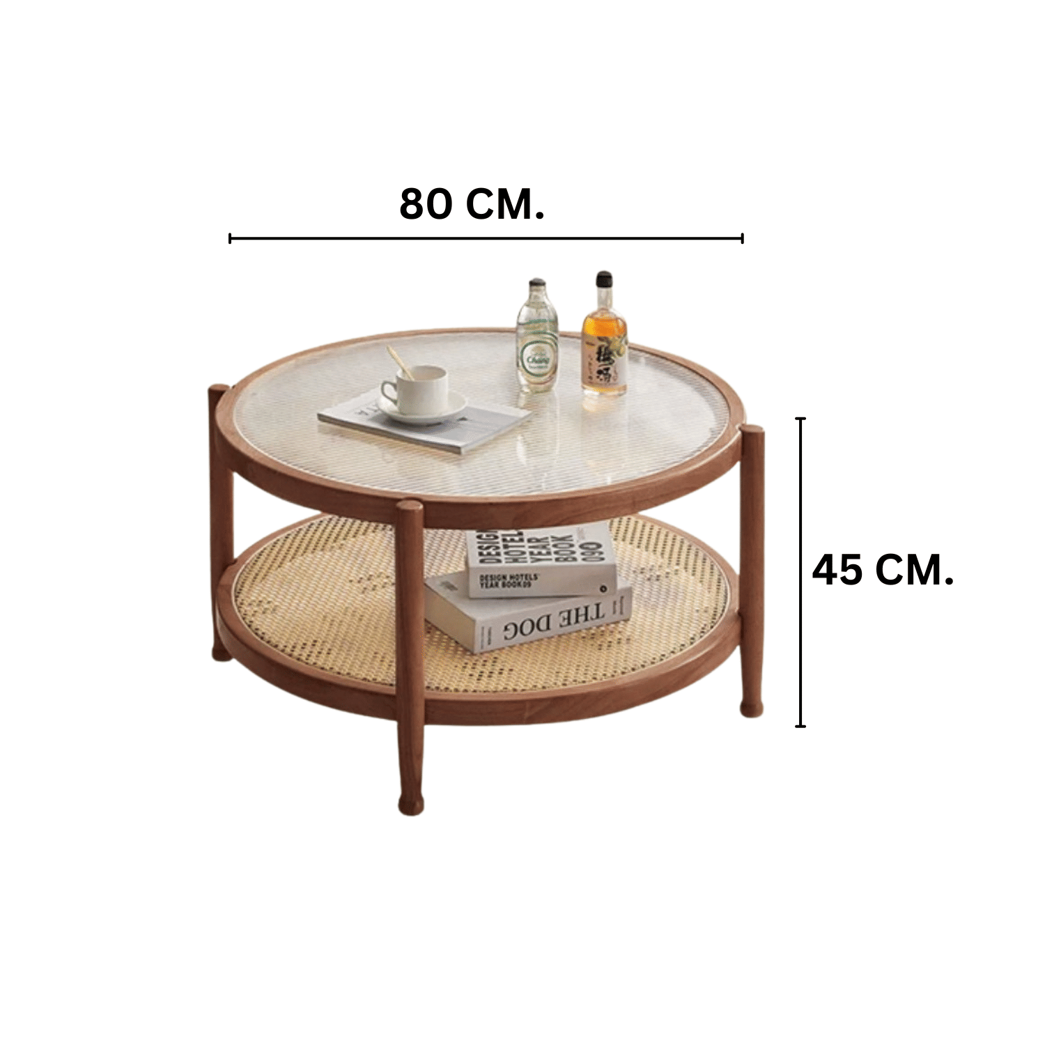 โต๊ะกาแฟ MY DOLLS HOUSE HOMU RATTAN 45 ซม. สีน้ำตาลเข้ม_1