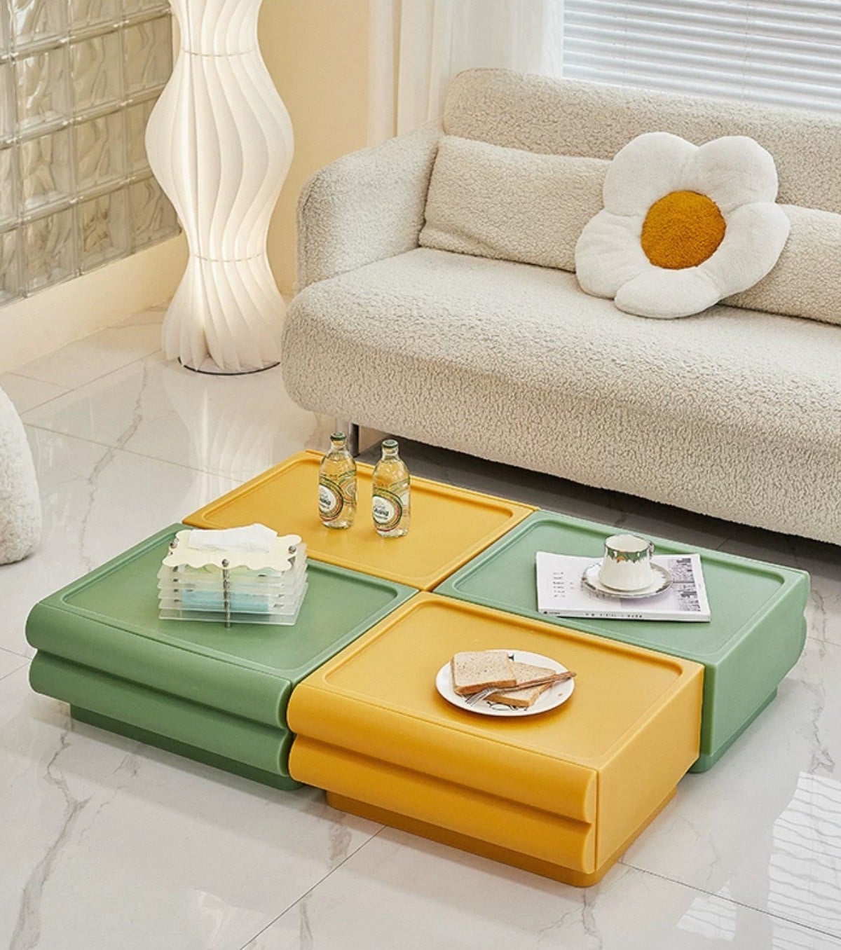 ตู้ลิ้นชัก 2 ลิ้นชัก MY DOLLS HOUSE DUGGLE เขียววินเทจ_3