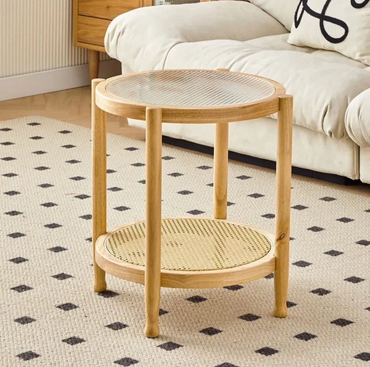 โต๊ะข้าง MY DOLLS HOUSE HOMU RATTAN 60 ซม. สีน้ำตาลอ่อน_5