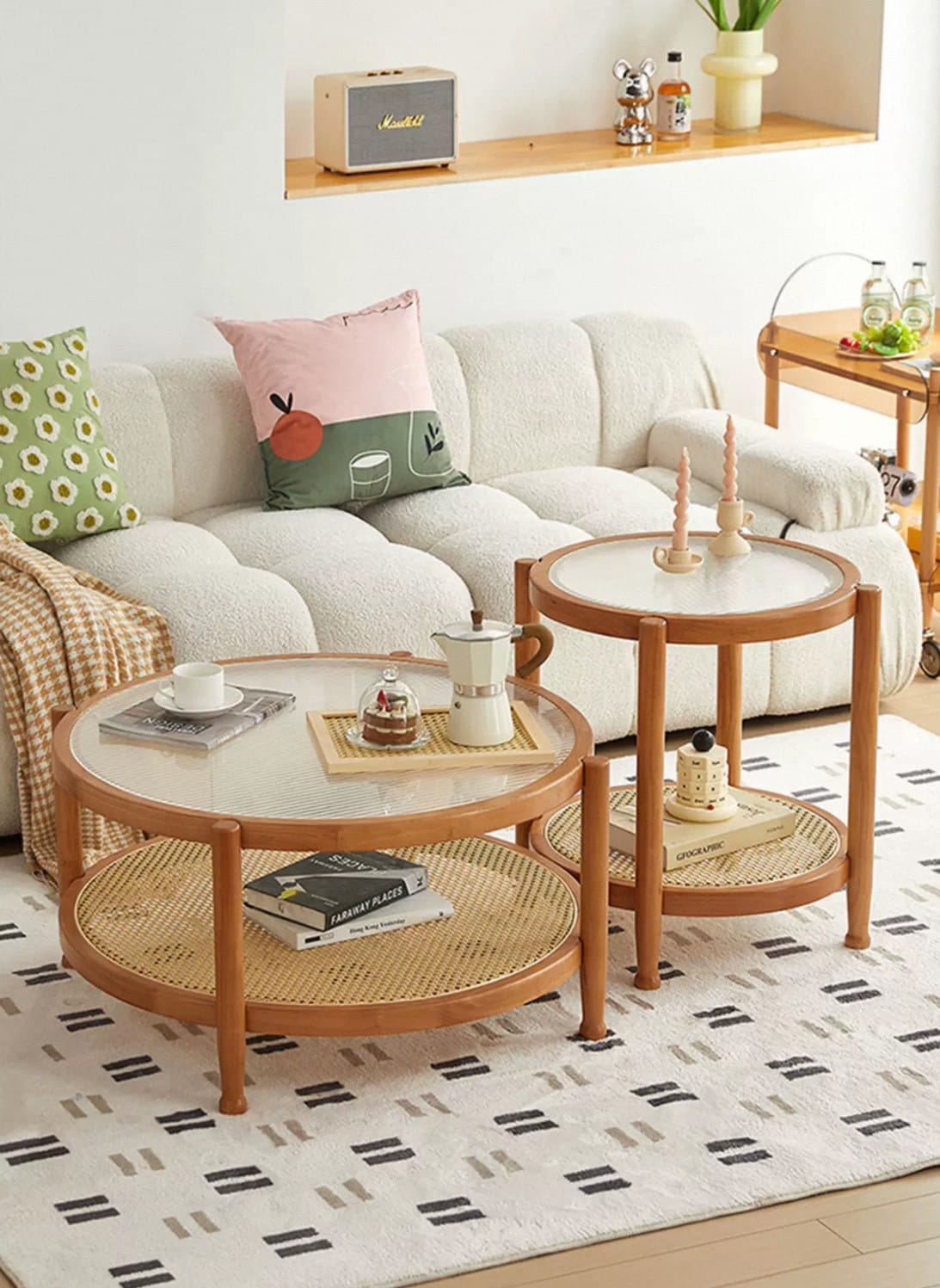 โต๊ะกาแฟ MY DOLLS HOUSE HOMU RATTAN 45 ซม. สีน้ำตาลวอลนัท_6