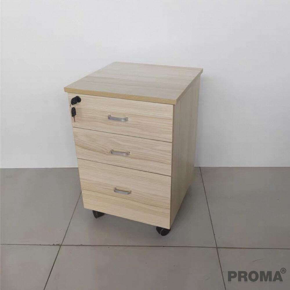 [PRE-ORDER] ตู้ลิ้นชัก 3 ชั้น PROMA-OF07-01 40CM สีลายไม้โอ๊คเหลือง_1