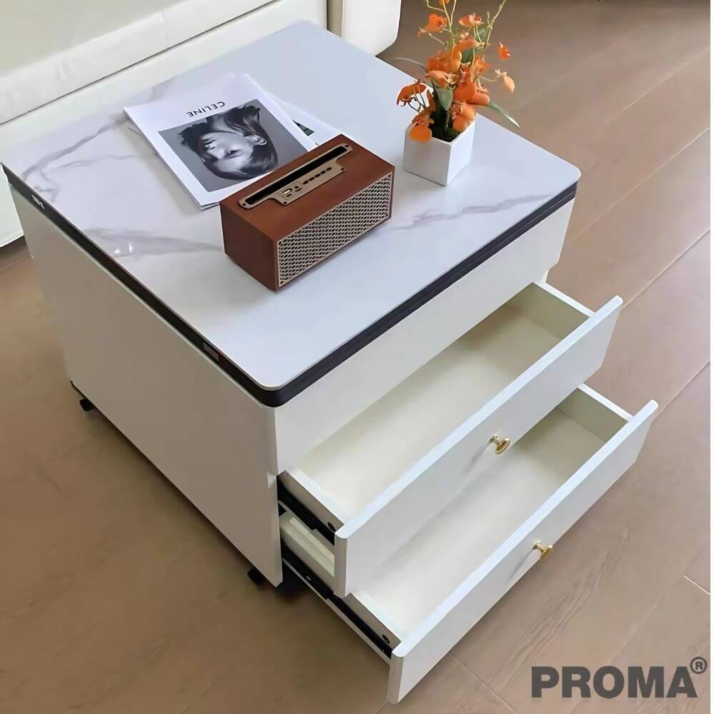โต๊ะข้าง PROMA-ST-004WW ท๊อปโต๊ะหินสังเคราะห์ สีขาว_4