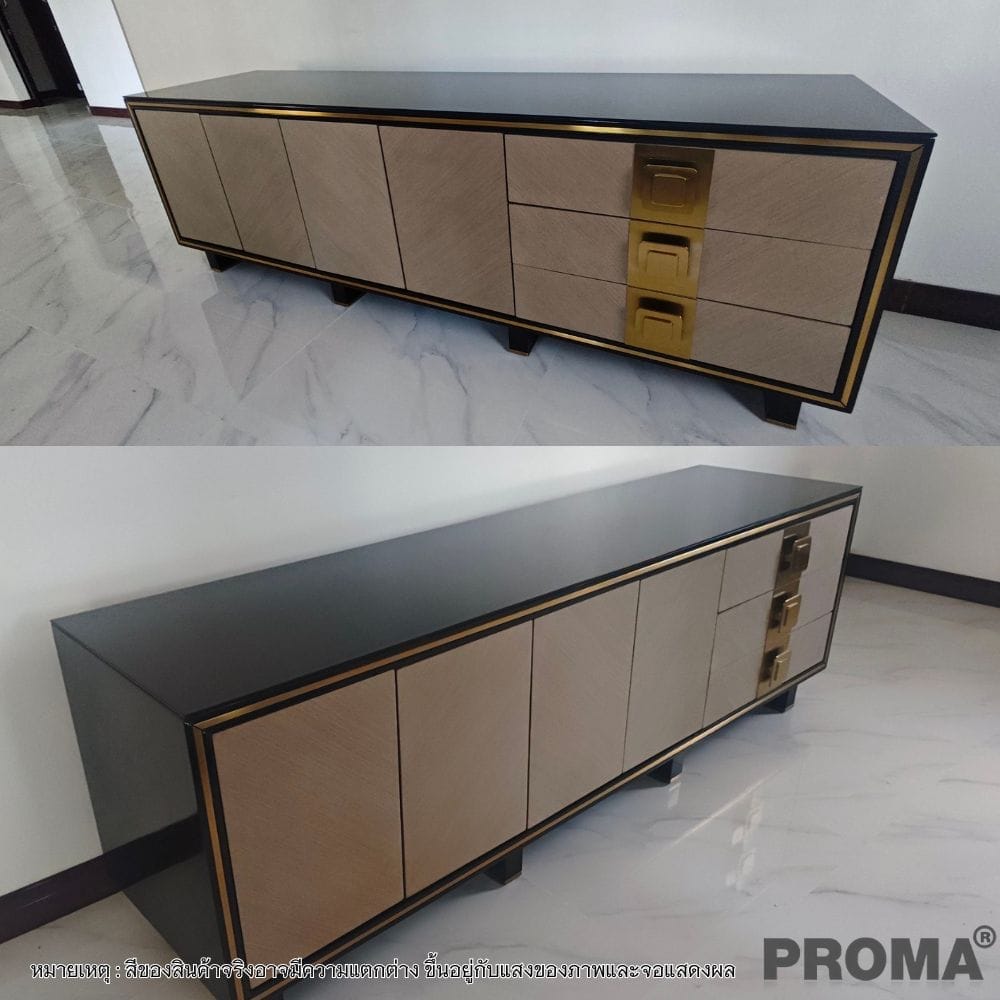 [Pre-order] ตู้วางทีวี PROMA-TVS-16A 180 ซม. สีดำ