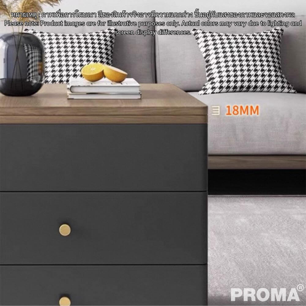 [PRE-ORDER] โต๊ะข้าง PROMA-ST-004WB สีขาว/น้ำตาล_5