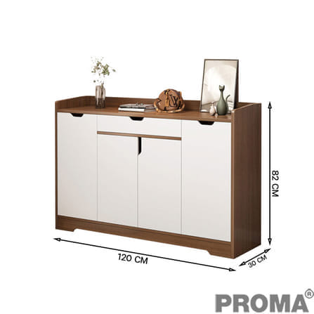 ตู้วางรองเท้า PROMA SC-17 120 ซม. สีน้ำตาลเข้ม_3