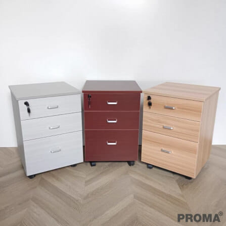 [PRE-ORDER] ตู้ลิ้นชัก 3 ชั้น PROMA-OF07-01 40CM สีลายไม้พอลโลเนีย_6