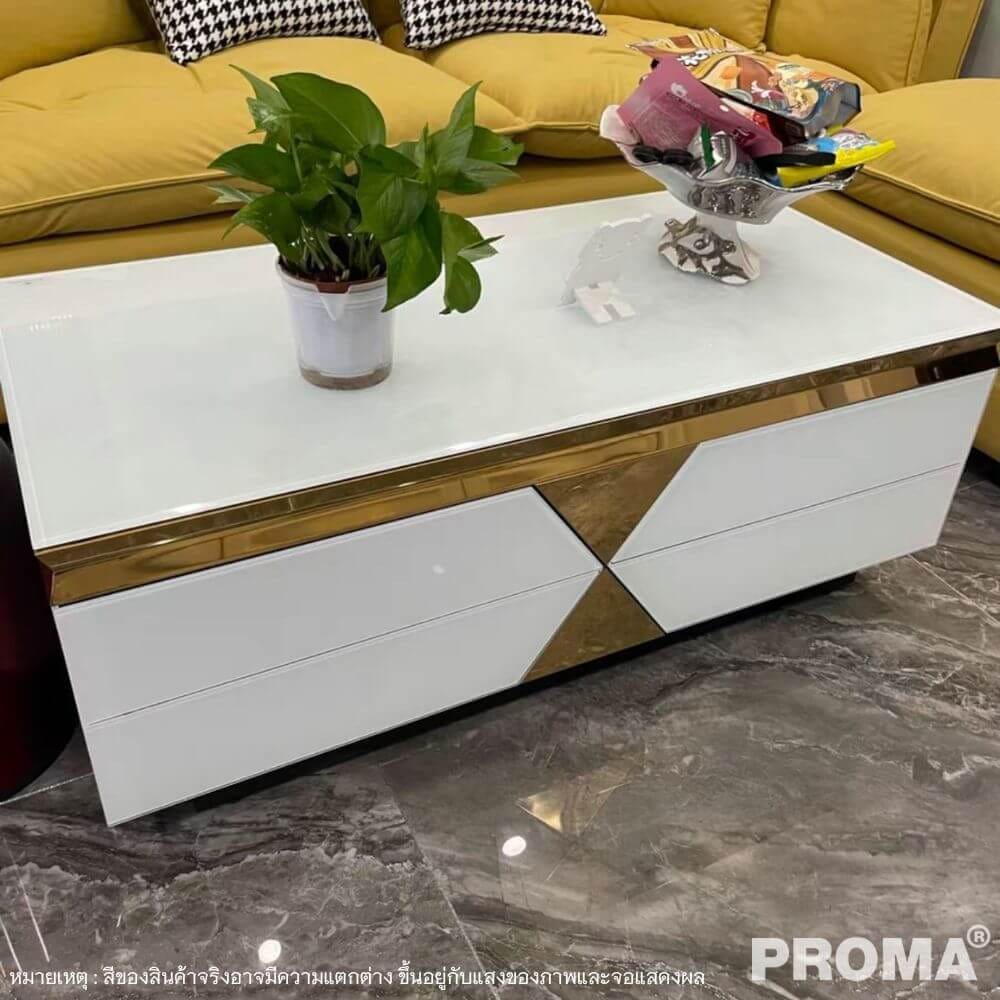 [Pre-order] โต๊ะกลาง PROMA TVS-05S150W สีขาว_1