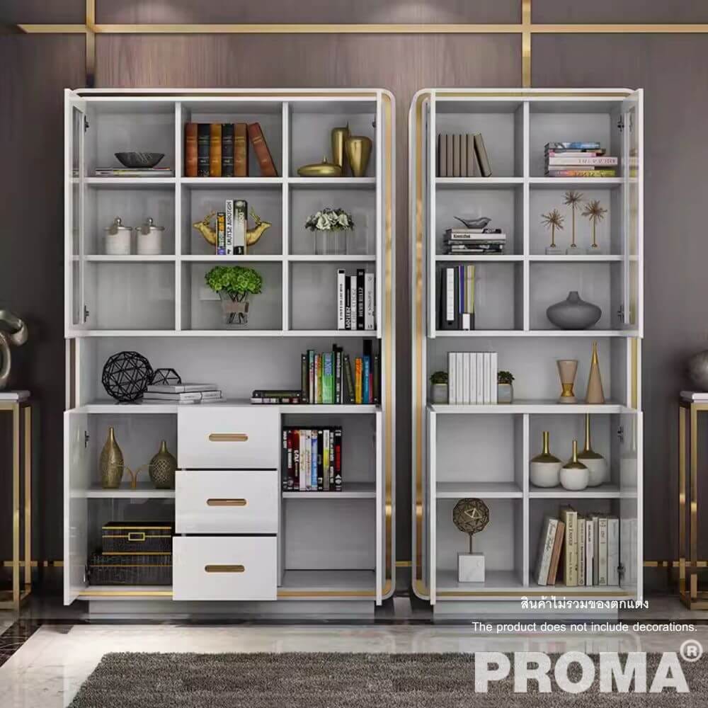 [Pre-order] ชั้นวางของ ตู้หนังสือ Proma-OD27WC สีขาว_2