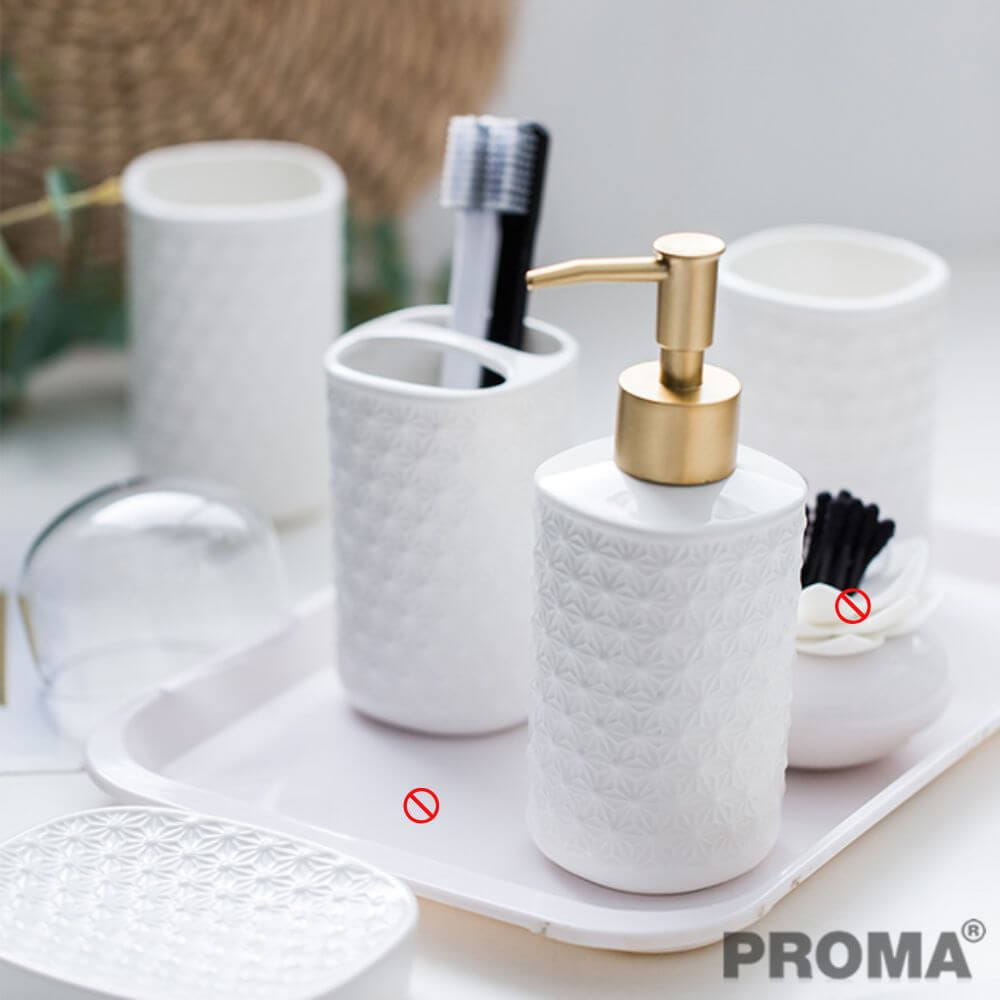 [PRE-ORDER] อุปกรณ์ห้องน้ำเซรามิก 5 ชิ้น PROMA-WS01 สีขาว (ไม่มีถาดรอง)_5