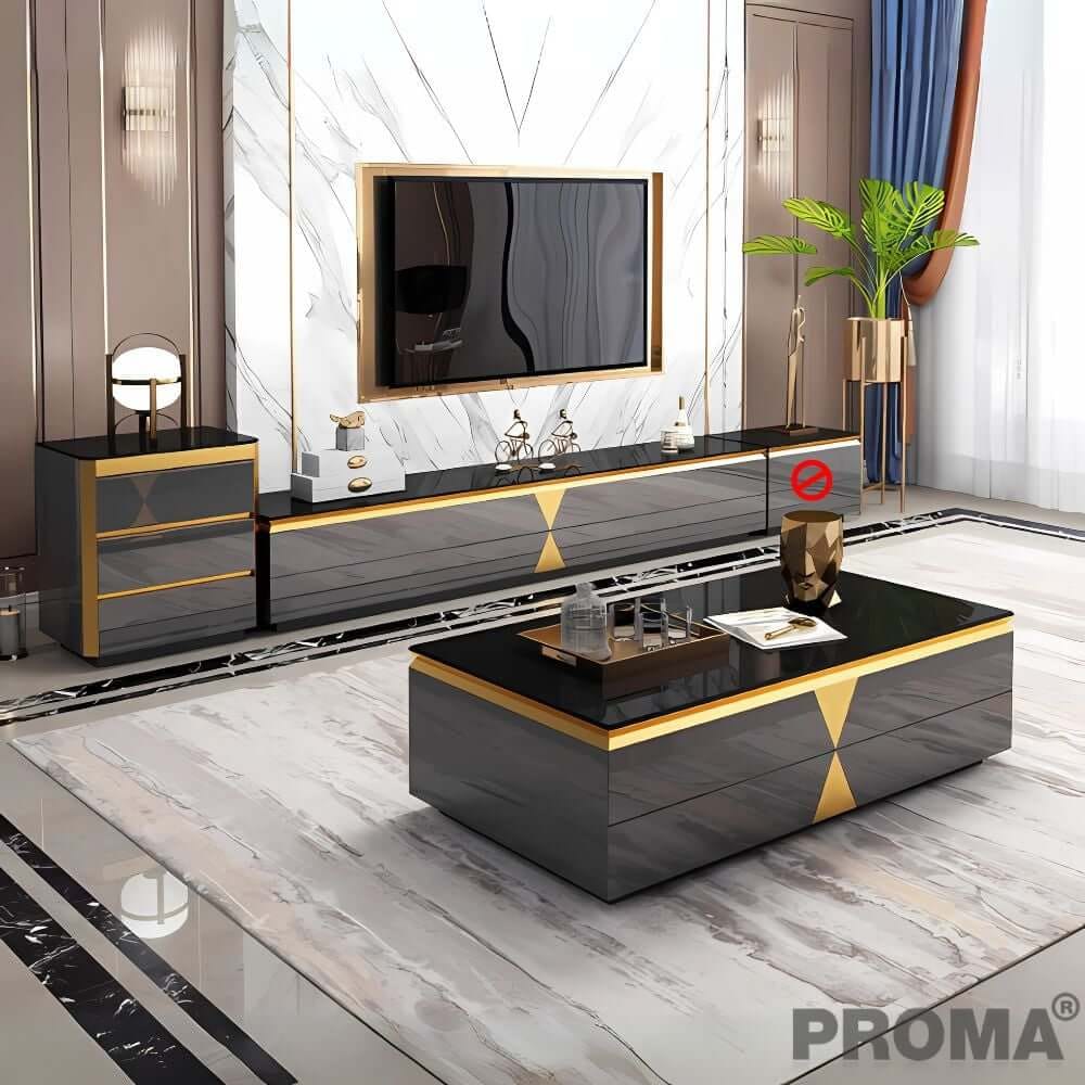 [Pre-order] ตู้วางทีวี PROMA-TVS-05B 200 ซม. สีดำ_5