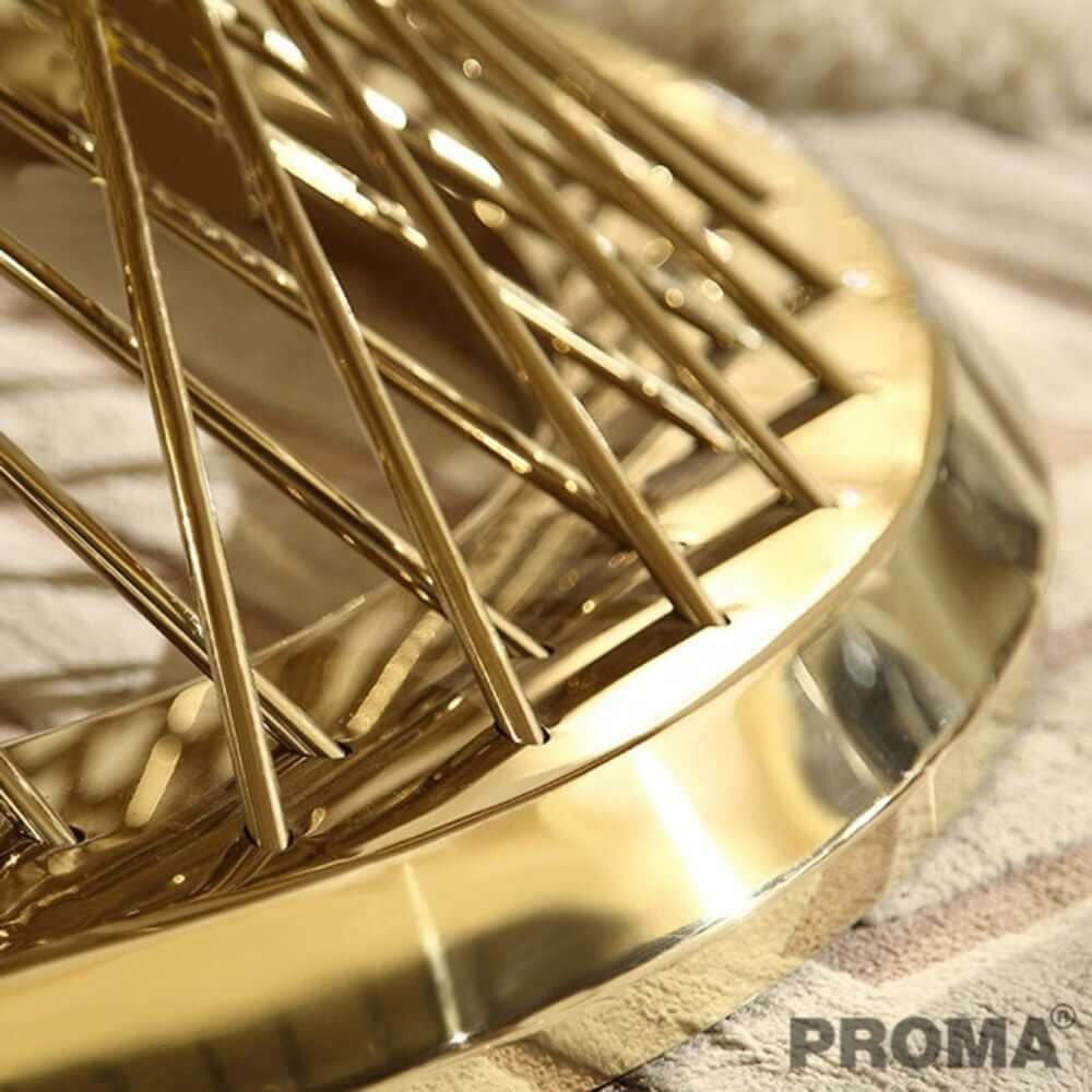 [Pre-order] โต๊ะกลาง ท๊อปหินอ่อนสังเคราะห์ Proma-CTB-06 ขาสีทอง_6