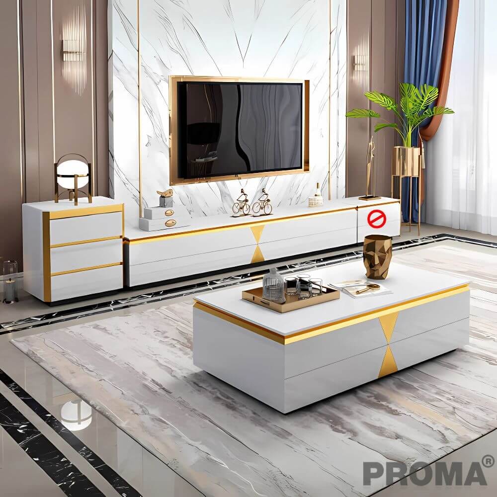 [Pre-order] โต๊ะกลาง PROMA TVS-05S150W สีขาว_8