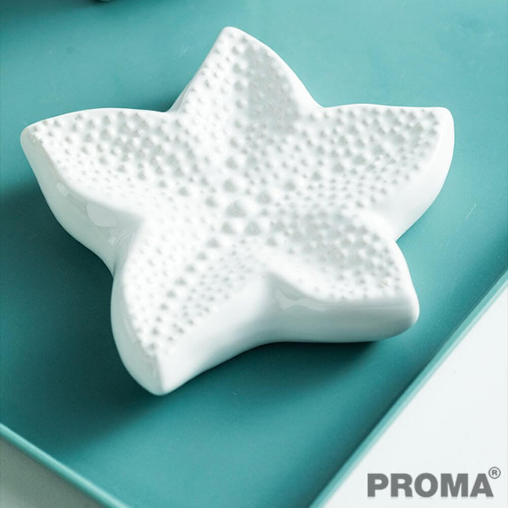 [Pre-order] ชุดอุปกรณ์ห้องน้ำลายปลาดาว 4 ชิ้น PROMA-WS02-S2 สีขาว (ไม่มีถาด)_9