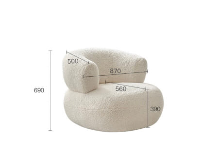 โซฟา 1 ที่นั่ง ARTISTRY HOUSE SOFA AHAC002 สีขาว_4