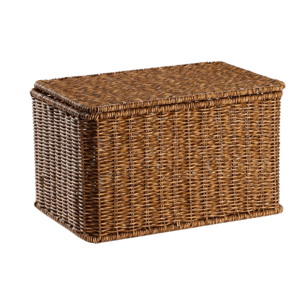 กล่อง หวายสังเคราะห์ COZYBROWN TP0024-04 น้ำตาลเข้ม 32x22x19 ซม.