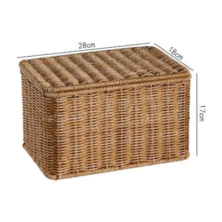 กล่อง หวายสังเคราะห์ COZYBROWN TP0024-02 น้ำตาลเข้ม 28x18x17 ซม._6