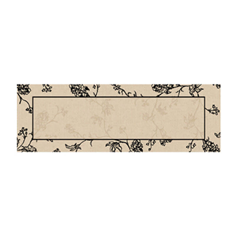 พรม MJHOMEDESIGNS BEDSIDE CARPET 37 ขนาด 50*150 ซม. ครีม-ดำ NO.5