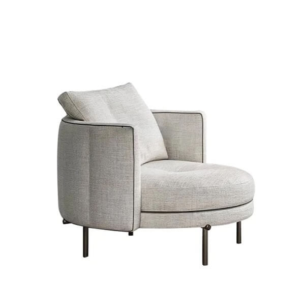 อาร์มแชร์ MJHOMEDESIGNS CH674 สีขาว  L88XW88XH72 CM