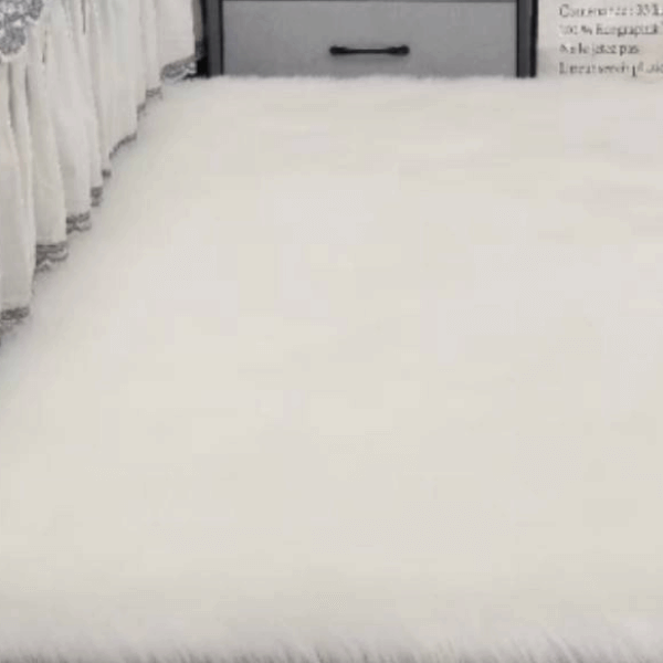 พรม MJHOMEDESIGNS BEDSIDE CARPET 63 ขนาด 80 X 150 ซม. ขาว