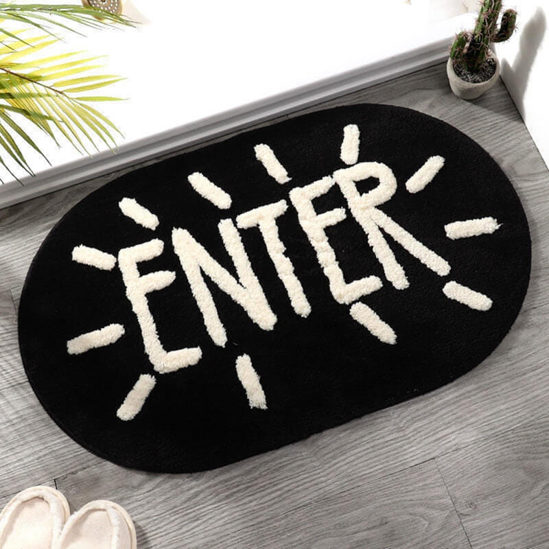 พรม MJHOMEDESIGNS DOORMAT CARPET 03 ขนาด 40*60 CM ดำ_1