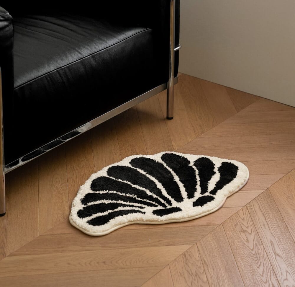 พรม MJHOMEDESIGNS DOORMAT CARPET 06 ขนาด 70*100 CM ดำ-ขาว