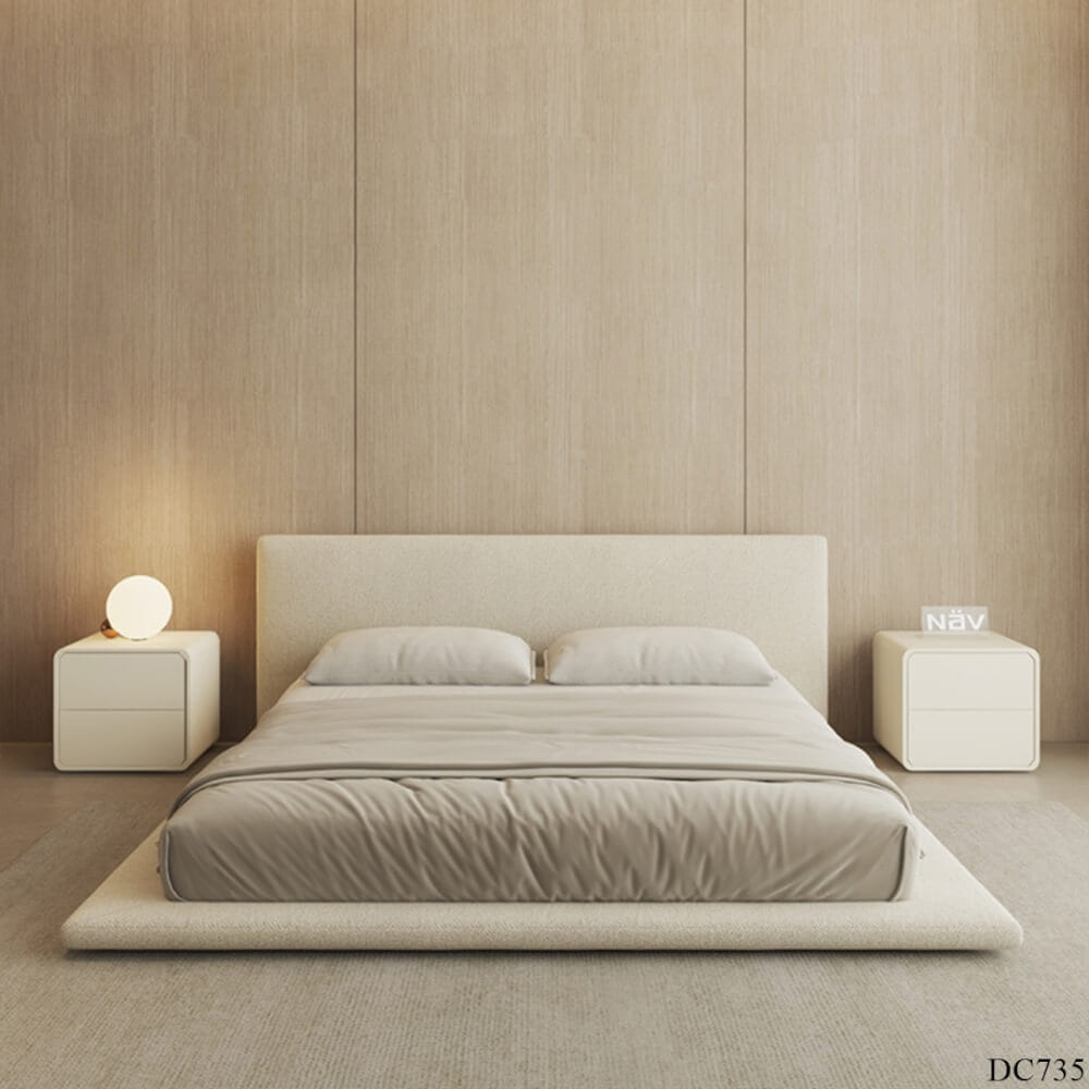 เตียง 6 ฟุต MJHOMEDESIGNS DC735 สีเบจ