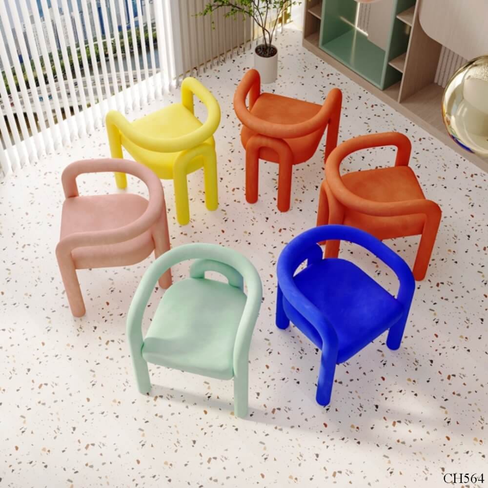 เก้าอี้ MJHOMEDESIGNS CH564 สีน้ำเงิน  L62XW60XH72 CM