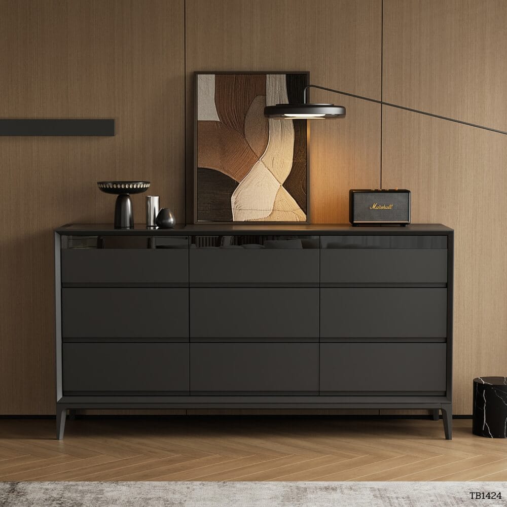 ตู้เก็บของ MJHOMEDESIGNS TB1424 สีดำ L140XW40XH85 CM