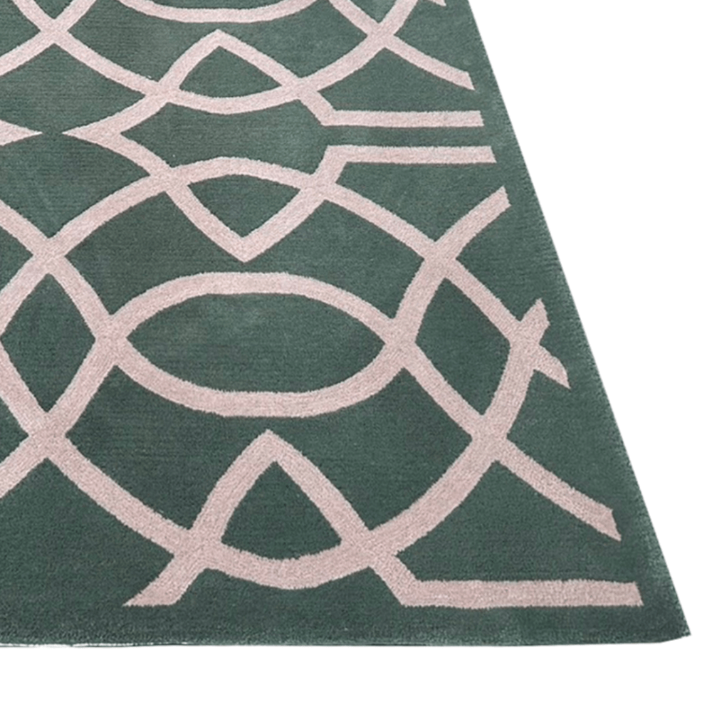 พรม MJHOMEDESIGNS NEW ZEALAND WOOL SERIES ขนาด 115 X 135 ซม. เขียว