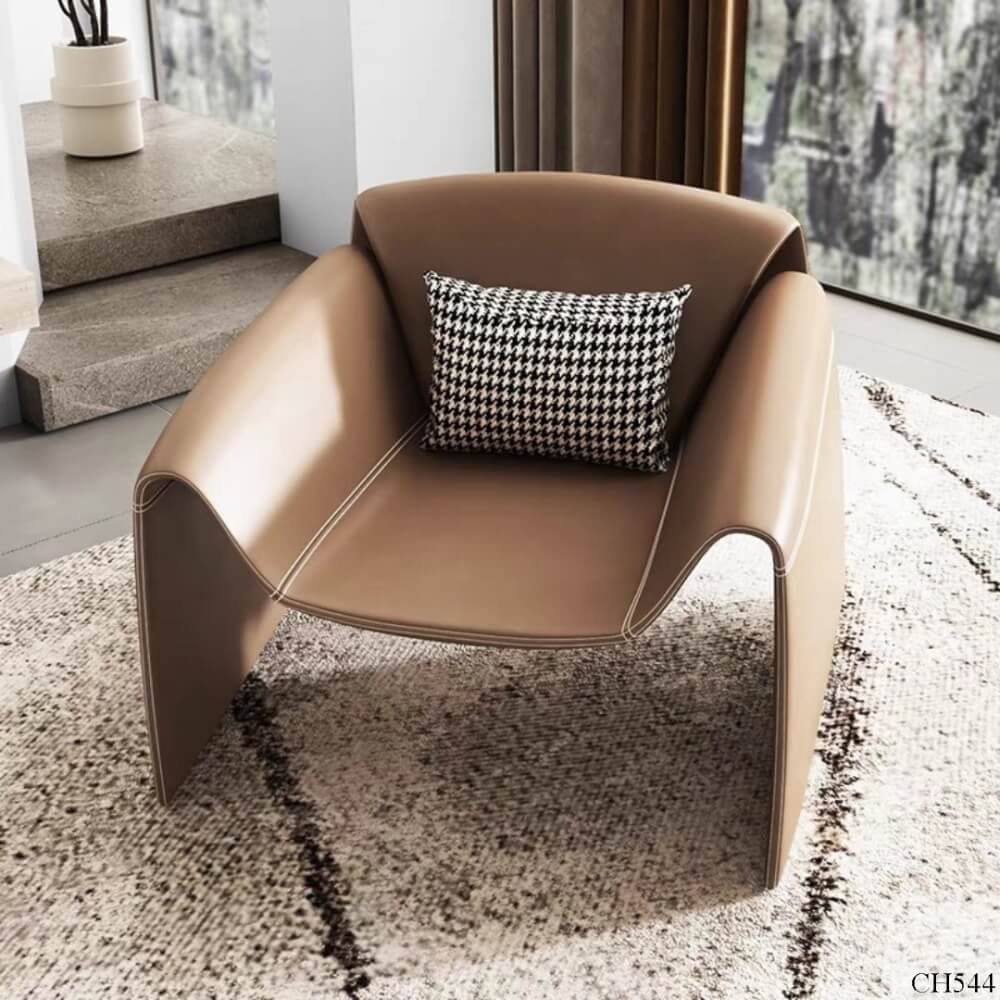 อาร์มแชร์ MJHOMEDESIGNS CH544 สีน้ำตาล  L94XW83XH67 CM
