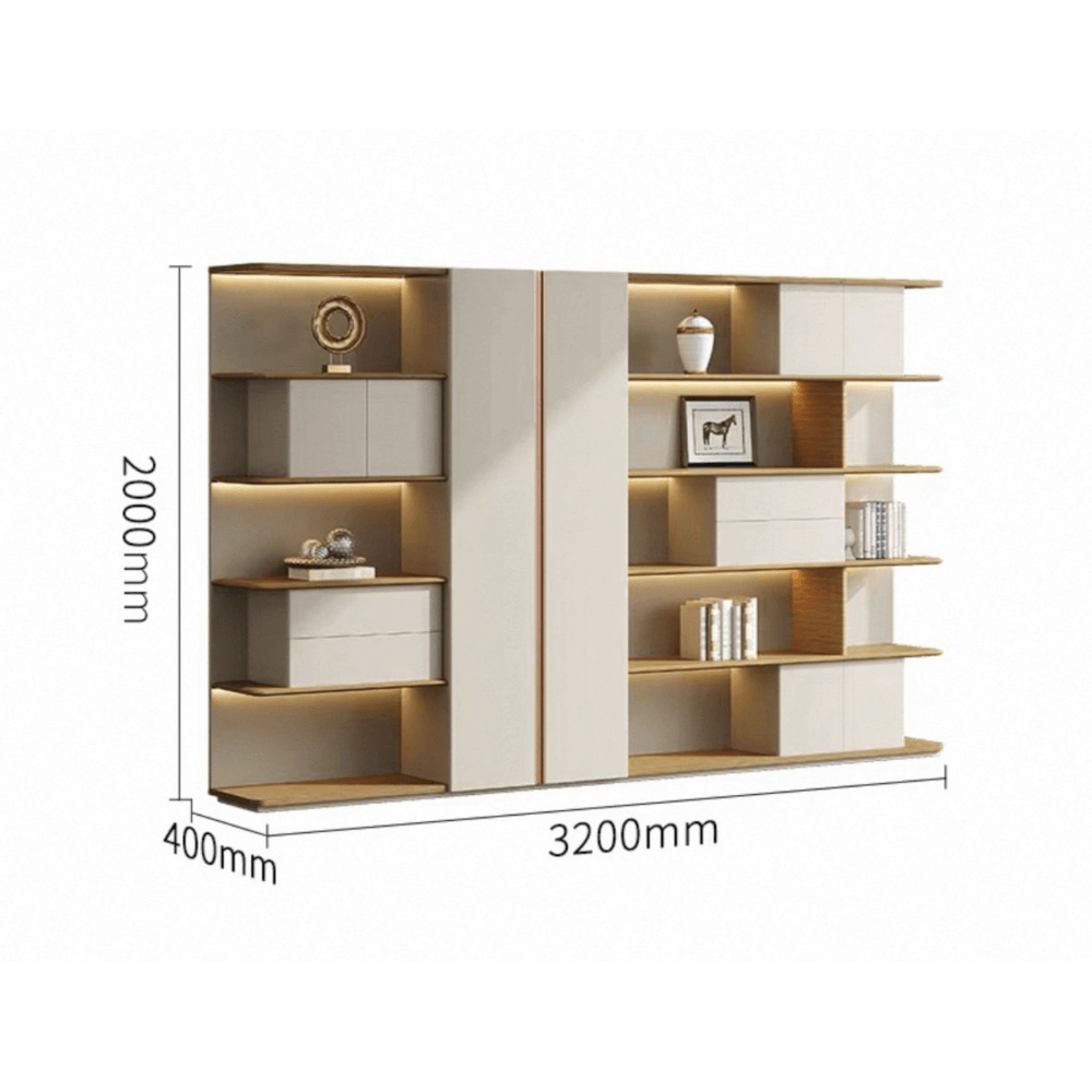 ตู้เก็บของ MJHOMEDESIGNS TB1070 สีเบจ L320XW40XH200 CM