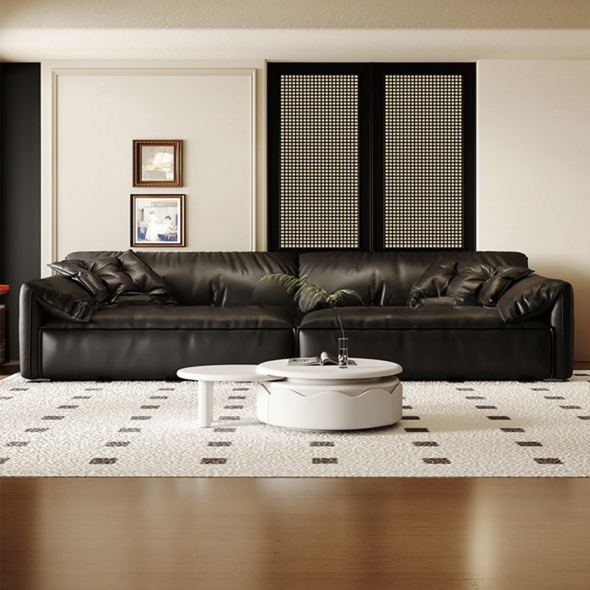 โซฟา MJHOMEDESIGNS SF308 สีดำ L250XW105XH80 CM_2
