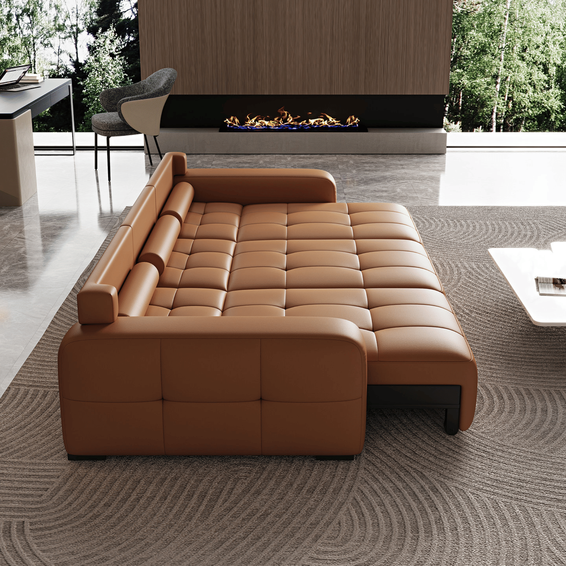 โซฟาปรับนอนไฟฟ้า MJHOMEDESIGNS SF321 สีน้ำตาล L271XW110XH83 CM_2