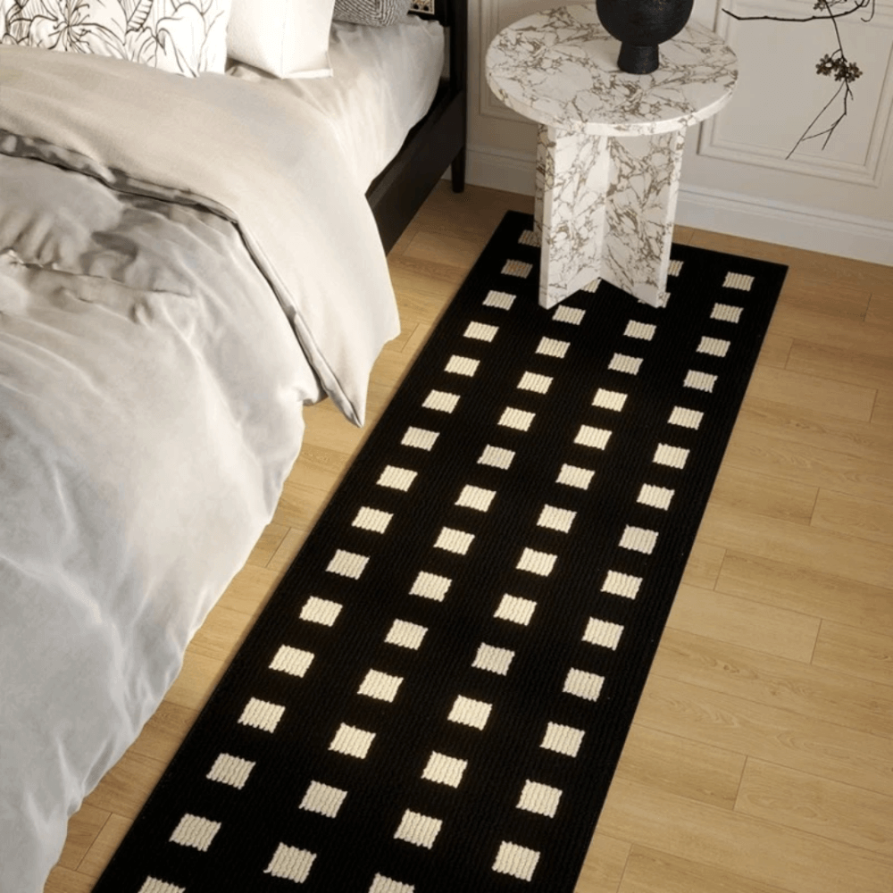 พรม MJHOMEDESIGNS BEDSIDE CARPET 61 ขนาด 60 X 180 ซม. ดำ V1_2