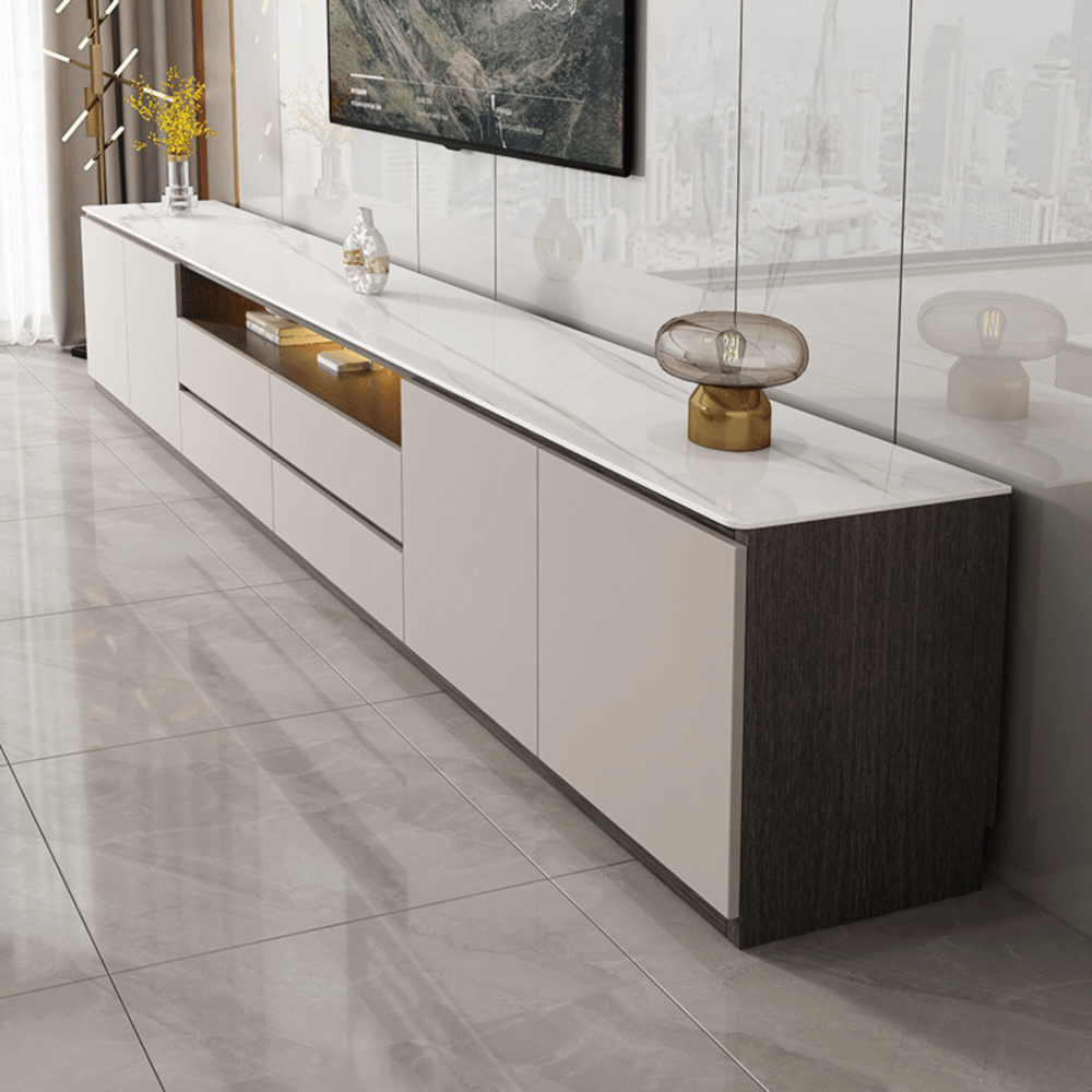 ตู้วางทีวี MJHOMEDESIGNS TB1393 ขนาด L160XW30XH60 CM สีขาว