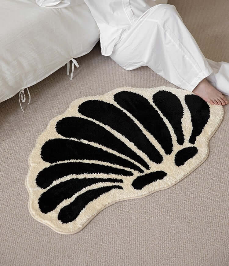 พรม MJHOMEDESIGNS DOORMAT CARPET 06 ขนาด 70*100 CM ดำ-ขาว