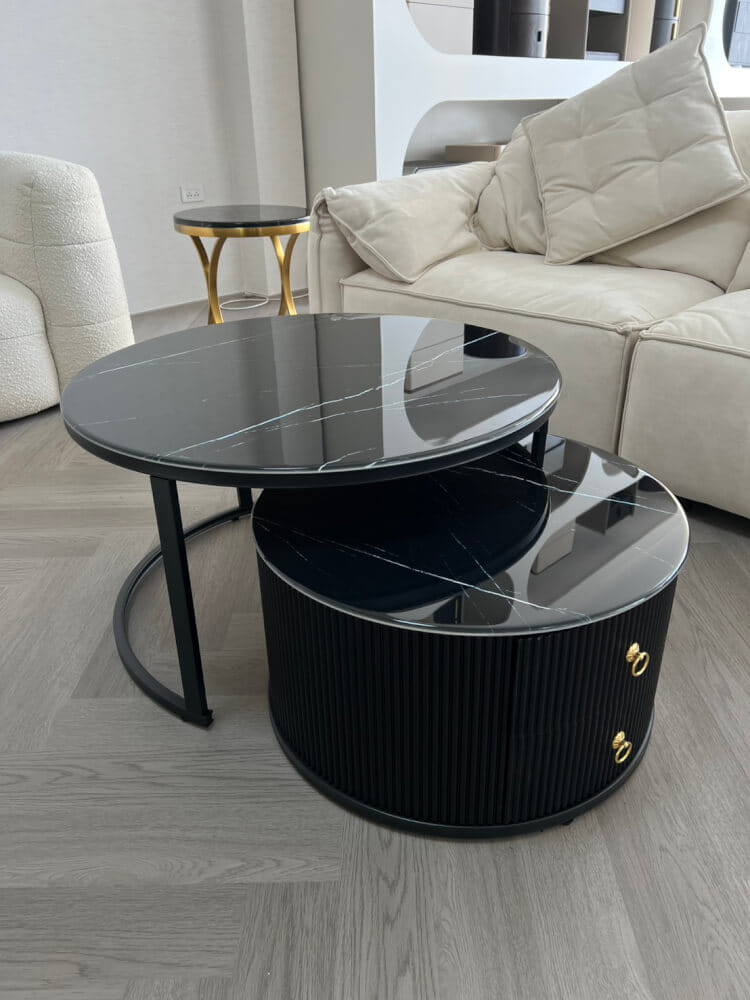 โต๊ะกลาง MJHOMEDESIGNS TB1423 L80XH60 CM ดำ_5