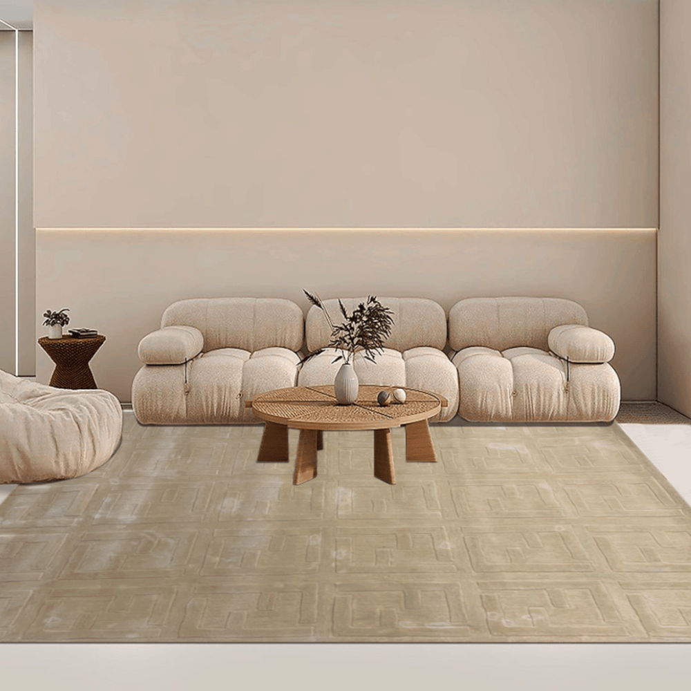 พรม MJHOMEDESIGNS WOOL + ICE SILK ขนาด 160 X 230 ซม. น้ำตาล