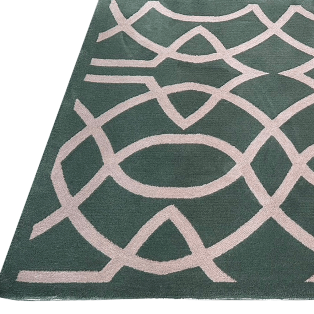 พรม MJHOMEDESIGNS NEW ZEALAND WOOL SERIES ขนาด 115 X 135 ซม. เขียว
