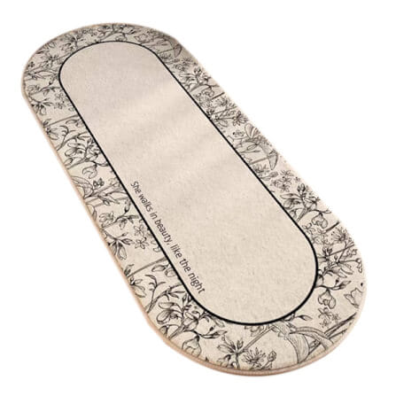 พรม MJHOMEDESIGNS BEDSIDE CARPET 77 ขนาด 80*160 ซม. ขาว_0