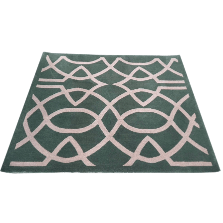 พรม MJHOMEDESIGNS NEW ZEALAND WOOL SERIES ขนาด 115 X 135 ซม. เขียว_0