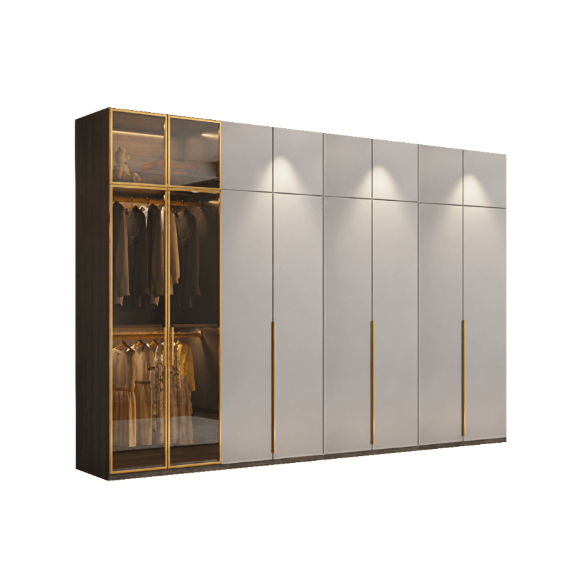 ตู้เสื้อผ้า MJHOMEDESIGNS TB1522 สีเบจ L320XW60XH248 CM_0
